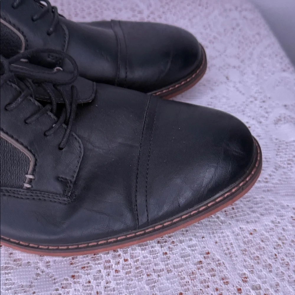 NWOT RYE lace up black leather dress oxford derby work career shoes sz 13